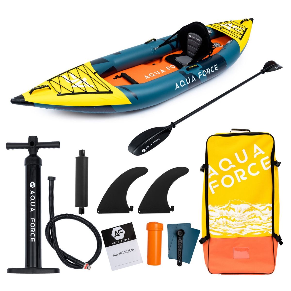 AQUA FORCE - KAYAK INFLABLE DROP STITCH 1 PERSONA 320 CM PAKI