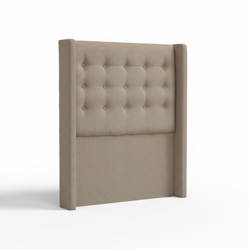 BLOCCARE - Respaldo De Cama De 1 Plaza - Con Retorno (Beige)