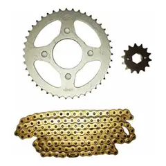 GENERICO - Kit De Transmision Moto Honda V Men 125 C/ Cadena Dorada