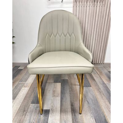 Imagen 2 del producto Sitial Tapizada con Patas Doradas - Malala Gold