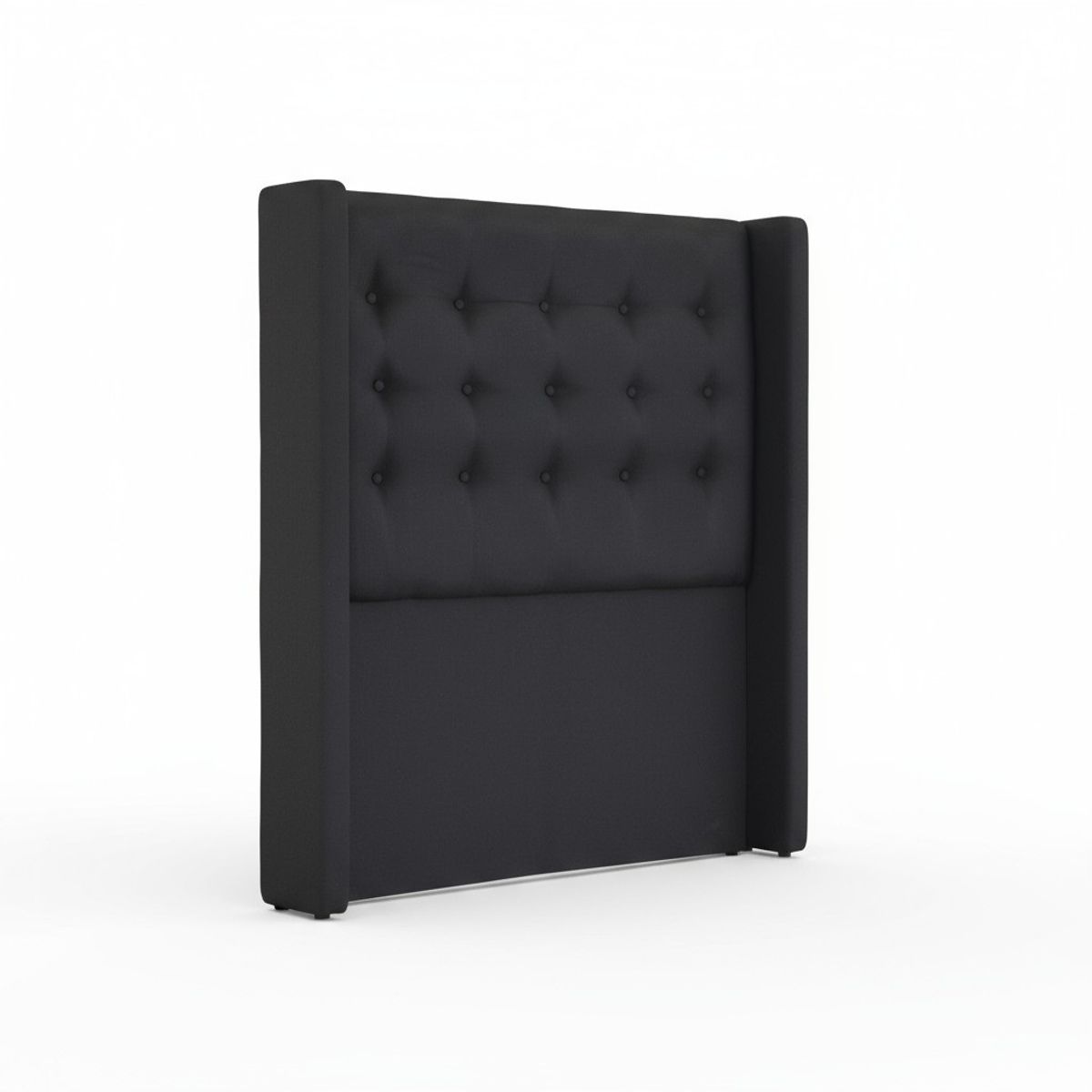 BLOCCARE - Respaldo De Cama De 1.5 Plaza - Con Retorno (Negro)