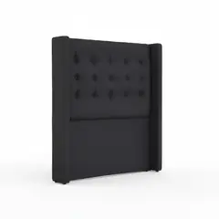 BLOCCARE - Respaldo De Cama De 1.5 Plaza - Con Retorno (Negro)