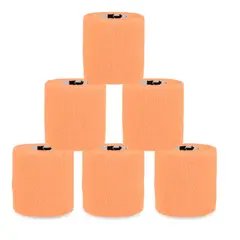 GENERICO - Pack X6 Cinta Para Vendaje Venda Coban Deporte 10cm X450cm Naranja