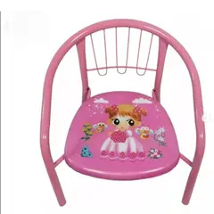 GENERICO - Silla metalica para niños hasta 5 años Rosa