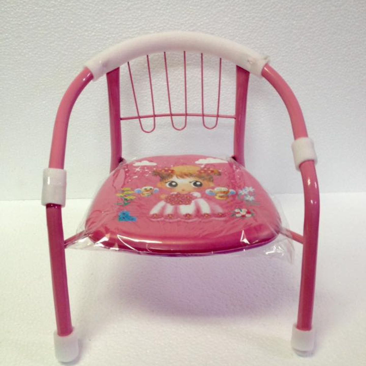 GENERICO - Silla metalica para niños hasta 5 años Rosa