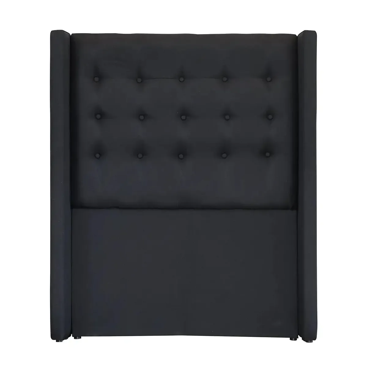 BLOCCARE - Respaldo De Cama Full - Con Retorno Negro