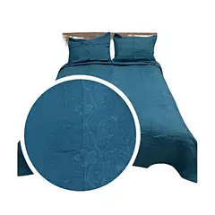 GENERICO - QUILT CUBRECAMA DE VERANO PLAZA Y MEDIA BORDADO A9