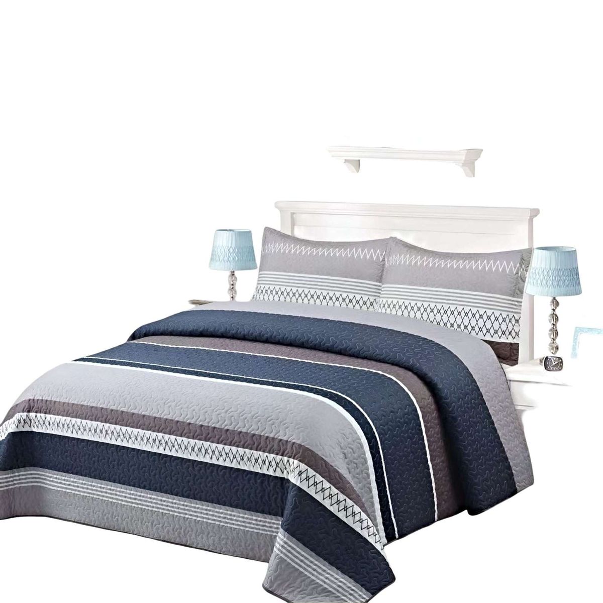 GENERICO - QUILT CUBRECAMA DE VERANO 2 PLAZAS A7