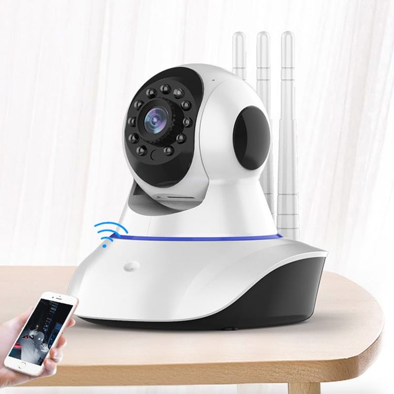GENERICO - Cámara Ip Wifi Visión Nocturna Monitoreo 3 Antenas