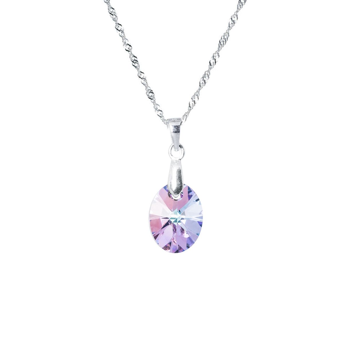 JOYAS MONTERO - Collar Praga Plata 925 creado con cristales de Swarovski® Vitral Light