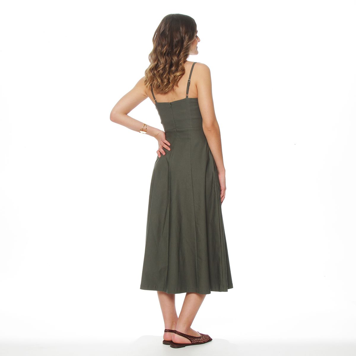 WADOS - VESTIDO SIN MANGA  ESCOTE CUADRADO