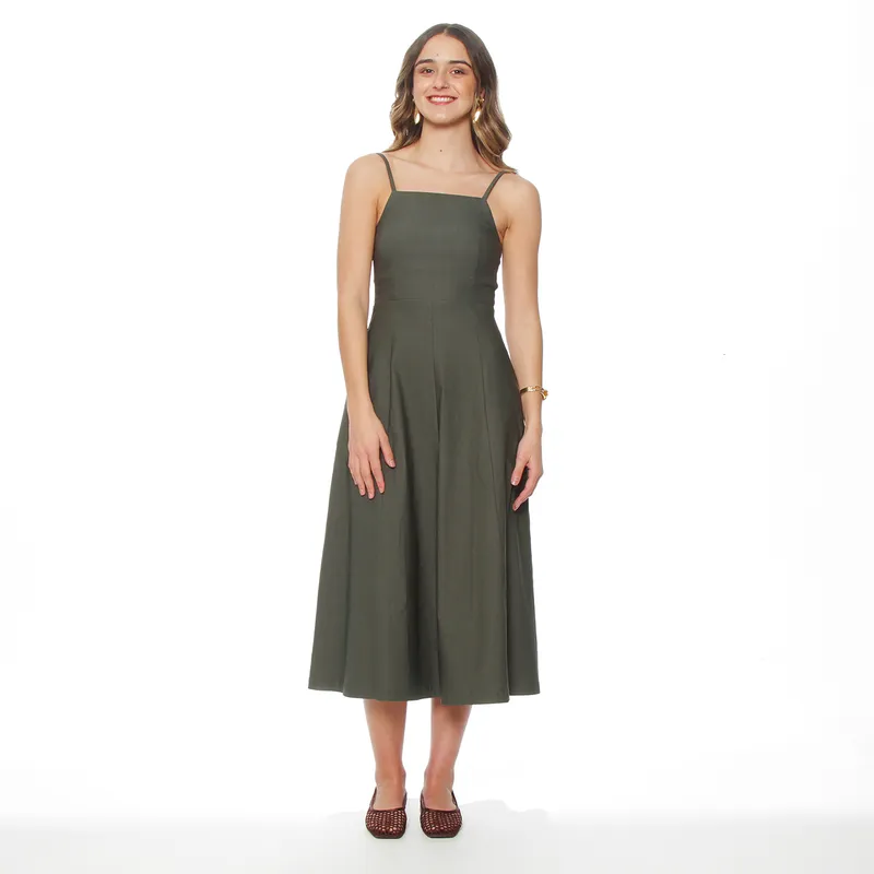 WADOS - VESTIDO SIN MANGA  ESCOTE CUADRADO