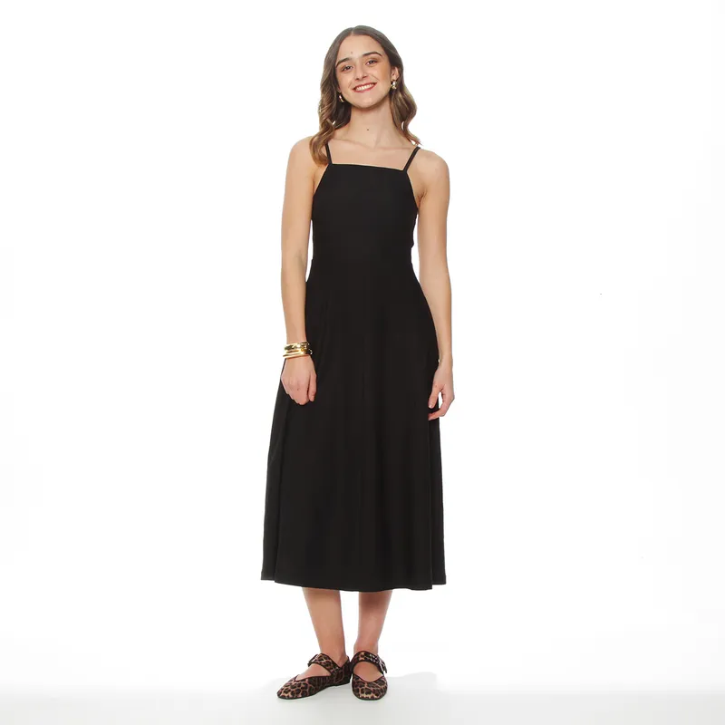 WADOS - VESTIDO SIN MANGA  ESCOTE CUADRADO