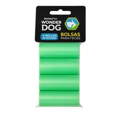 MARBEN PETS - Bolsas Para Caca Fecas 80 Bolsas 4 Rollos Perros Mascota Ver