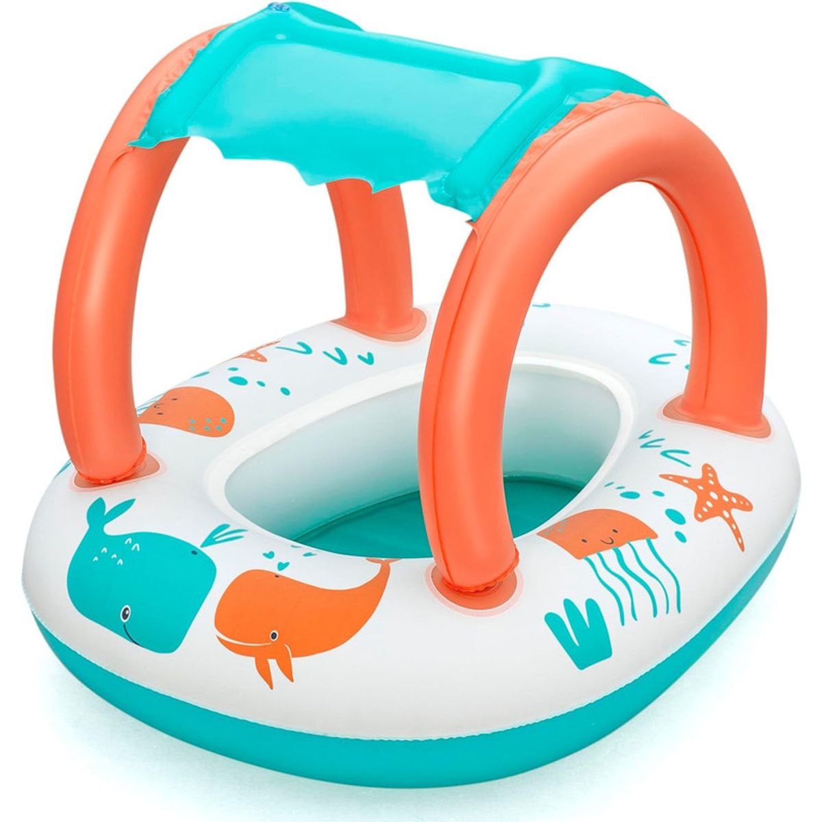 BESTWAY - Flotador inflable con Techo Ballenas 3 años Bestway