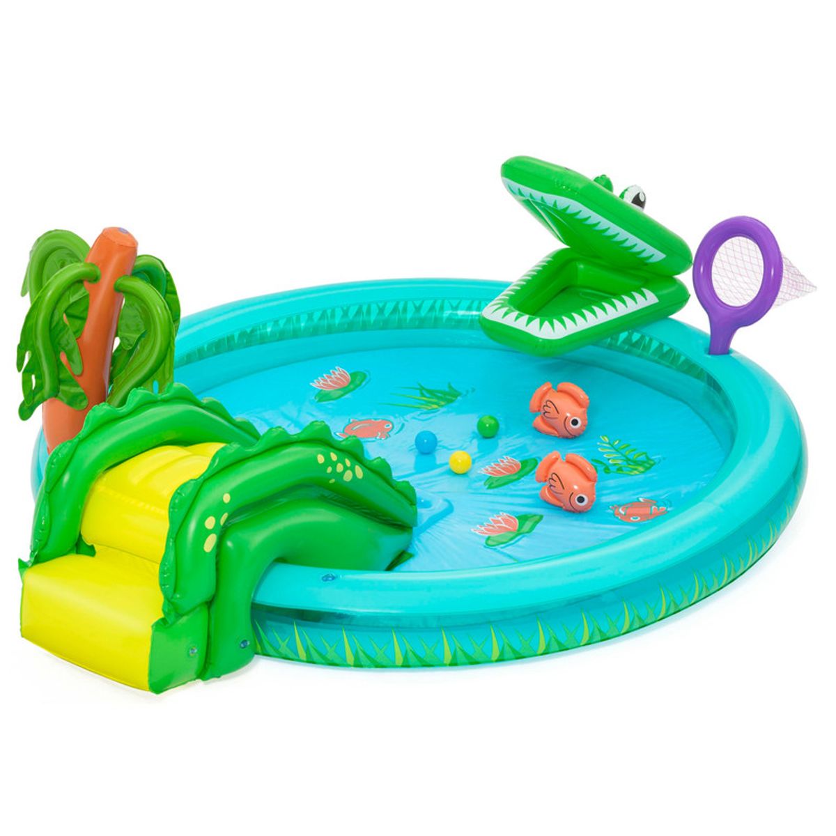 BESTWAY - Piscina inflable con centro de Juego Cocodrilo Bestway