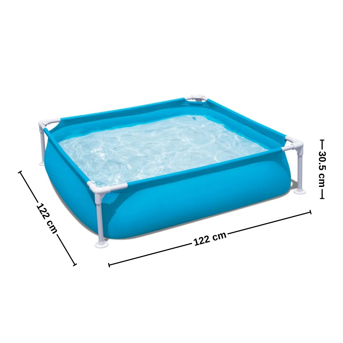 BESTWAY - Piscina estructural cuadrada 122x122x30.5cm Bestway