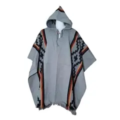 MORLAN - Poncho de Alpaca Lana Ecuatoriana Capucha Cálido Liviano