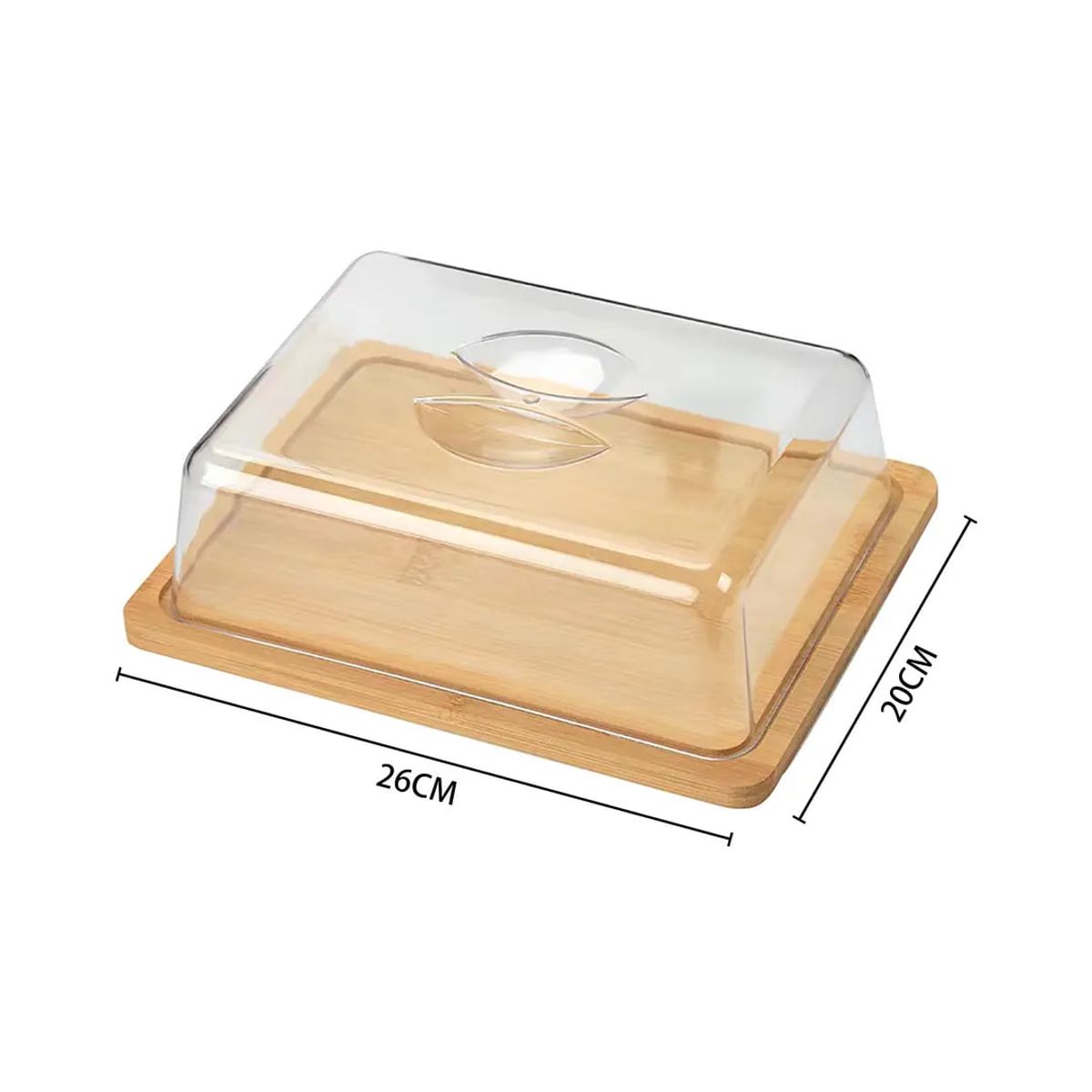 TOPSOC - Tabla Madera Rectangular con Cúpula 26x20cm