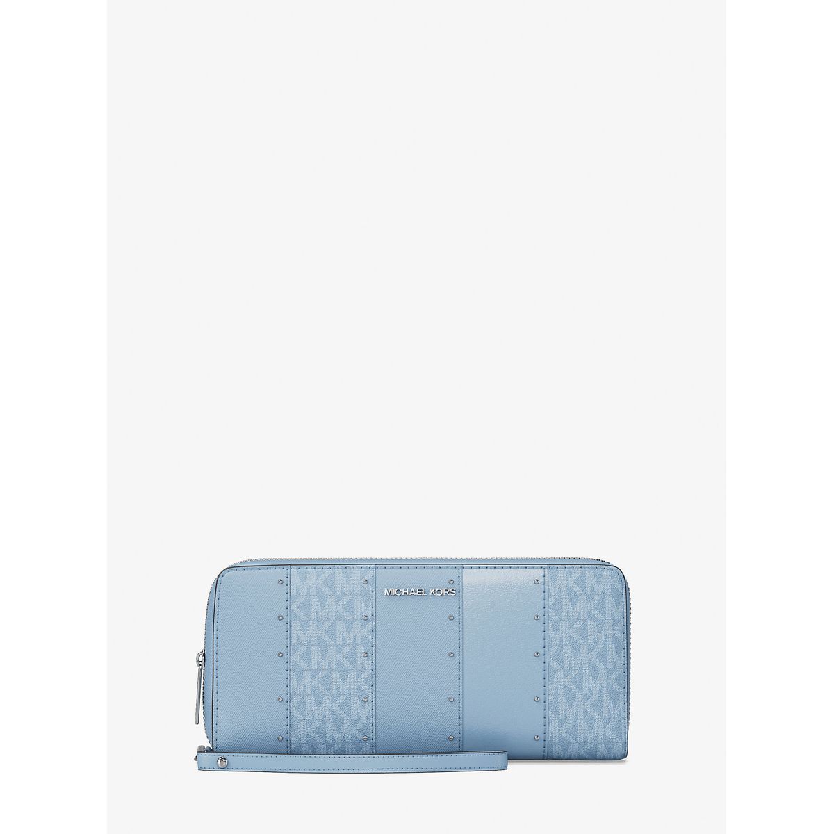 MICHAEL KORS - Billetera Michael Kors Studded Patchwork Continental Sky Blue