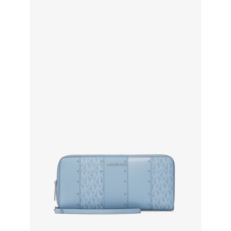MICHAEL KORS - Billetera Michael Kors Studded Patchwork Continental Sky Blue
