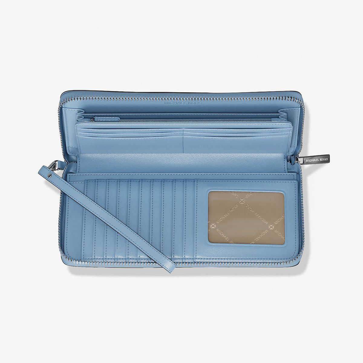 MICHAEL KORS - Billetera Michael Kors Studded Patchwork Continental Sky Blue
