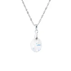 JOYAS MONTERO - Collar Gran Praga Plata Italiana 925 y Cristales Aurora Boreal