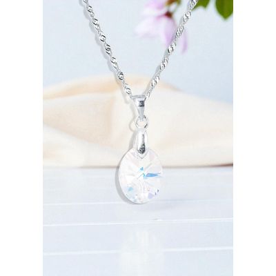 Imagen 2 del producto Collar Gran Praga Plata Italiana 925 y Cristales Aurora Boreal