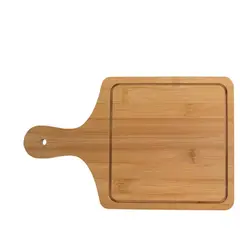 TOPSOC - Tabla Madera Cuadrada Con Asa 36cm