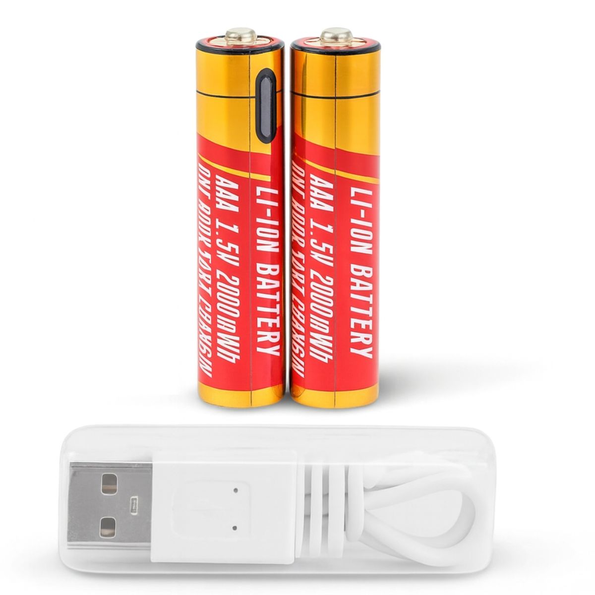 GENERICO - Pila AAA Recargable Con Cable Usb A Usb-c Carga Rápida