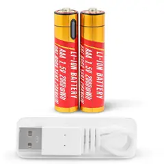 GENERICO - Pila AAA Recargable Con Cable Usb A Usb-c Carga Rápida