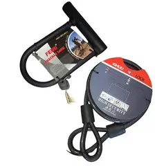GENERICO - CANDADO SEGURIDAD 2 EN 1 PARA BICICLETA