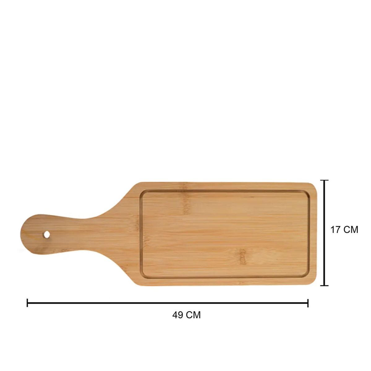 TOPSOC - Tabla Madera Rectangular con asa 49cm