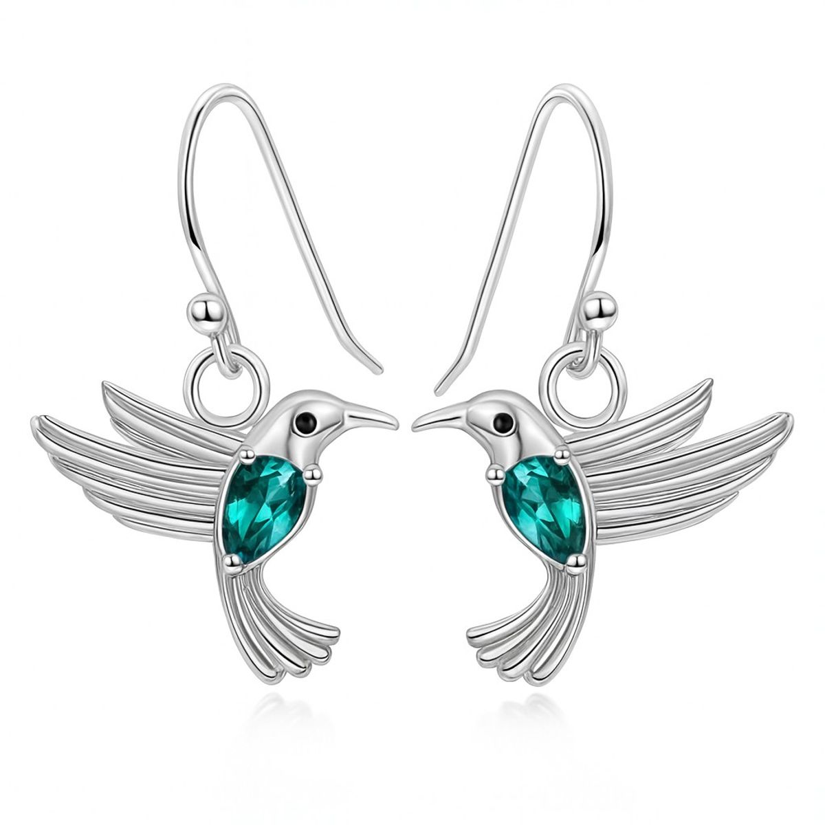 TODOJOYAS - Aros Colgate Colibrí Ave Cristal Verde