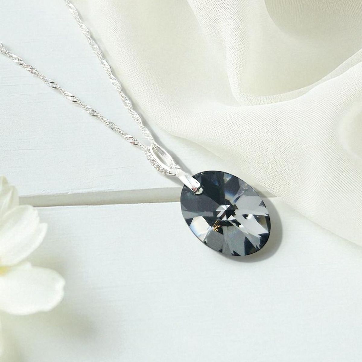 JOYAS MONTERO - Collar Gran Praga Plata 925 creado cristales de Swarovski® Silver Night