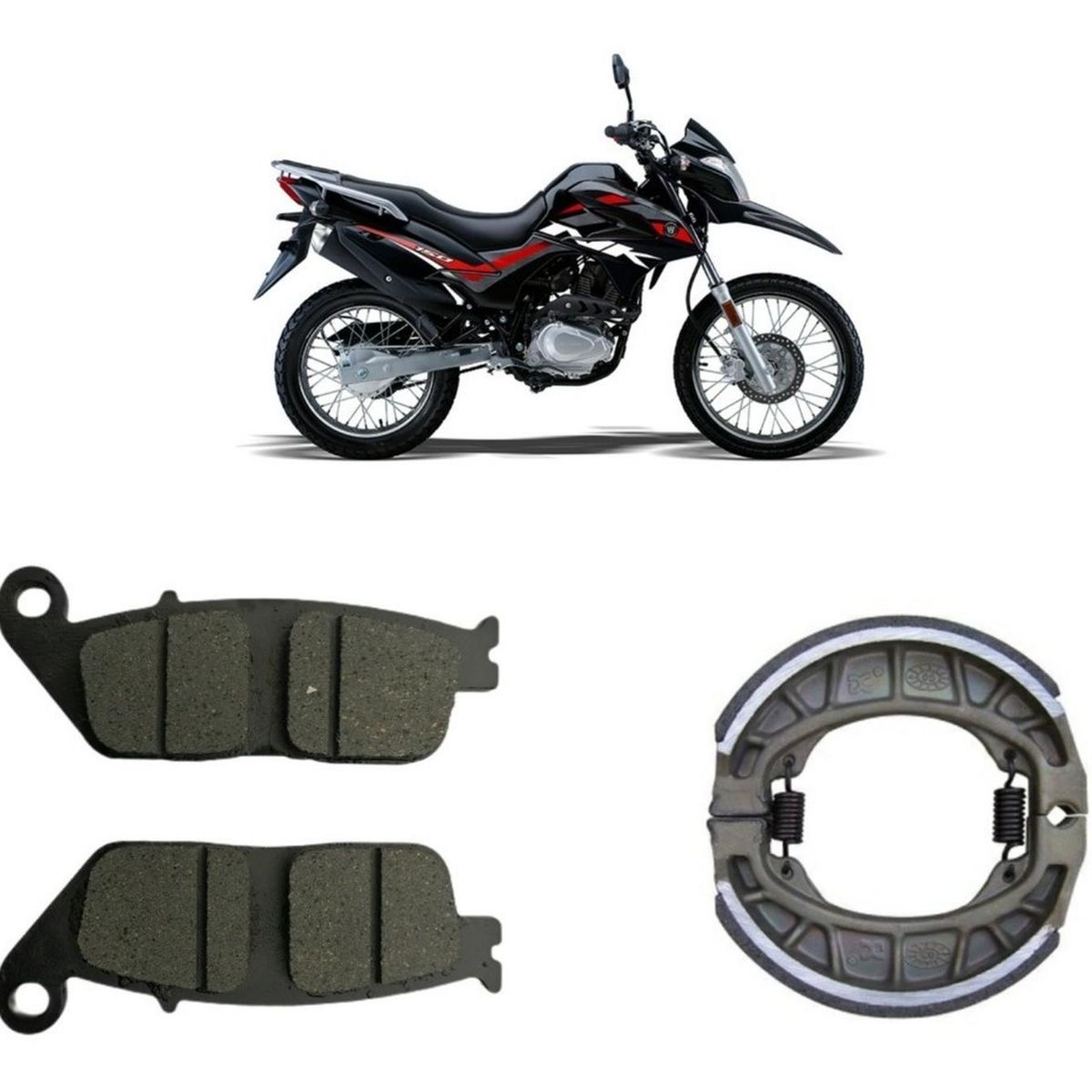 GENERICO - Pastillas De Freno Delanteras + Balatas Moto Haojue Nk 150