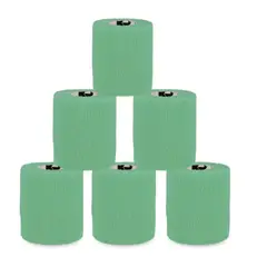 GENERICO - Pack X6 Cinta Para Vendaje Venda Coban Deporte 10cm X450cm Verde