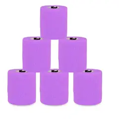 GENERICO - Pack X6 Cinta Para Vendaje Venda Coban Deporte 10cm X450cm Violeta