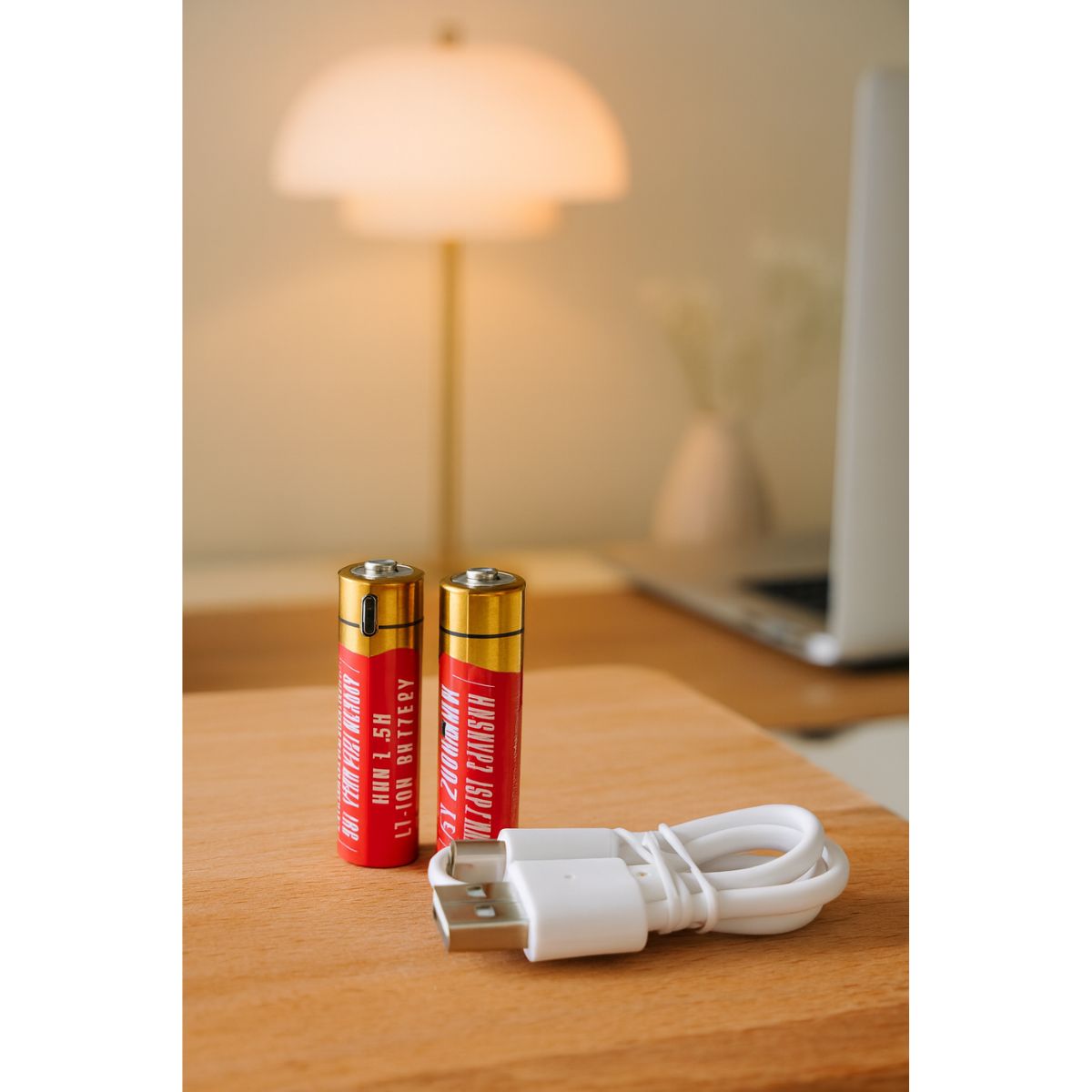 GENERICO - Pila AA Recargable Con Cable Usb A Usb-c Carga Rápida