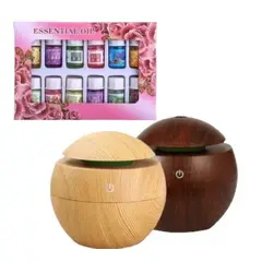 GENERICO - Pack De 2 Humidificadores Aroma Difusor + 12 Aceites Esencias