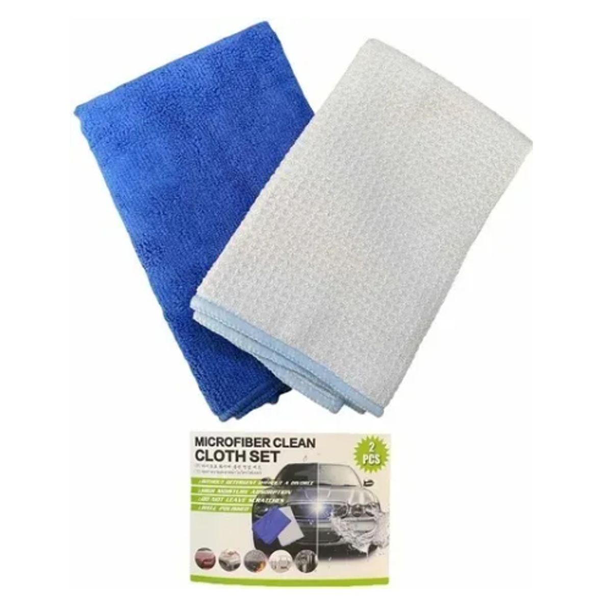 GENERICO - Pack 2 Paños De Microfibra Para Lavado Auto Alta Absorción