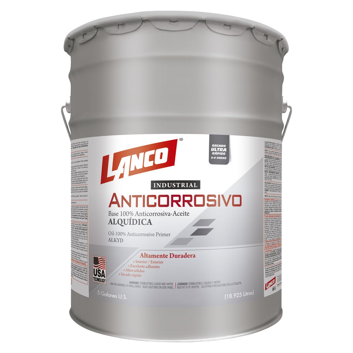 Lanco Anticorrosivo Industrial Negro 5GL, marca LANCO - Foto Principal