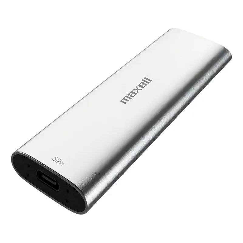 MAXELL - Disco Solido Ssd Portable Maxell Externo 512gb 31usb Tipo C Gris