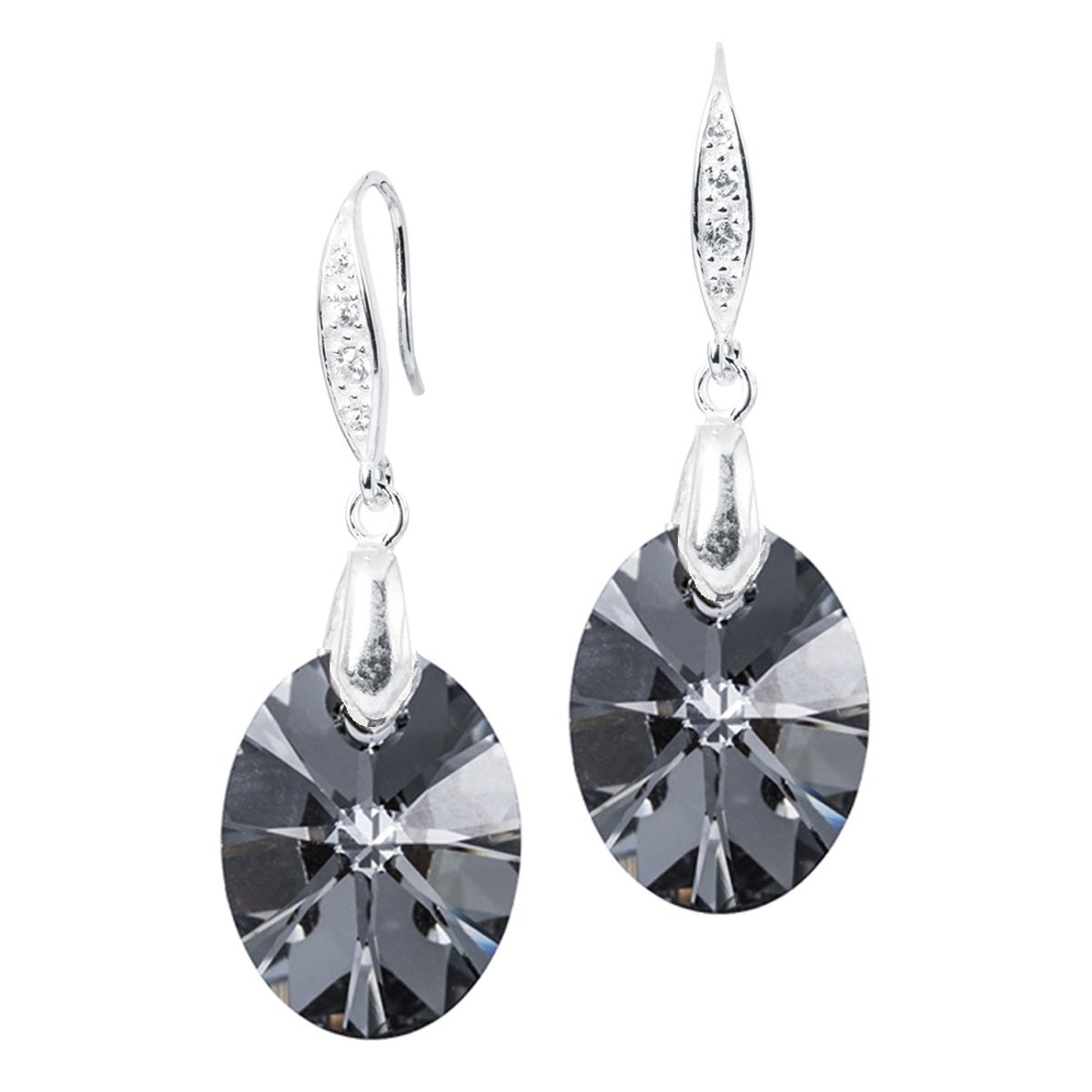 JOYAS MONTERO - Aros Gran Praga Plata 925 creado cristales de Swarovski® Silver Night