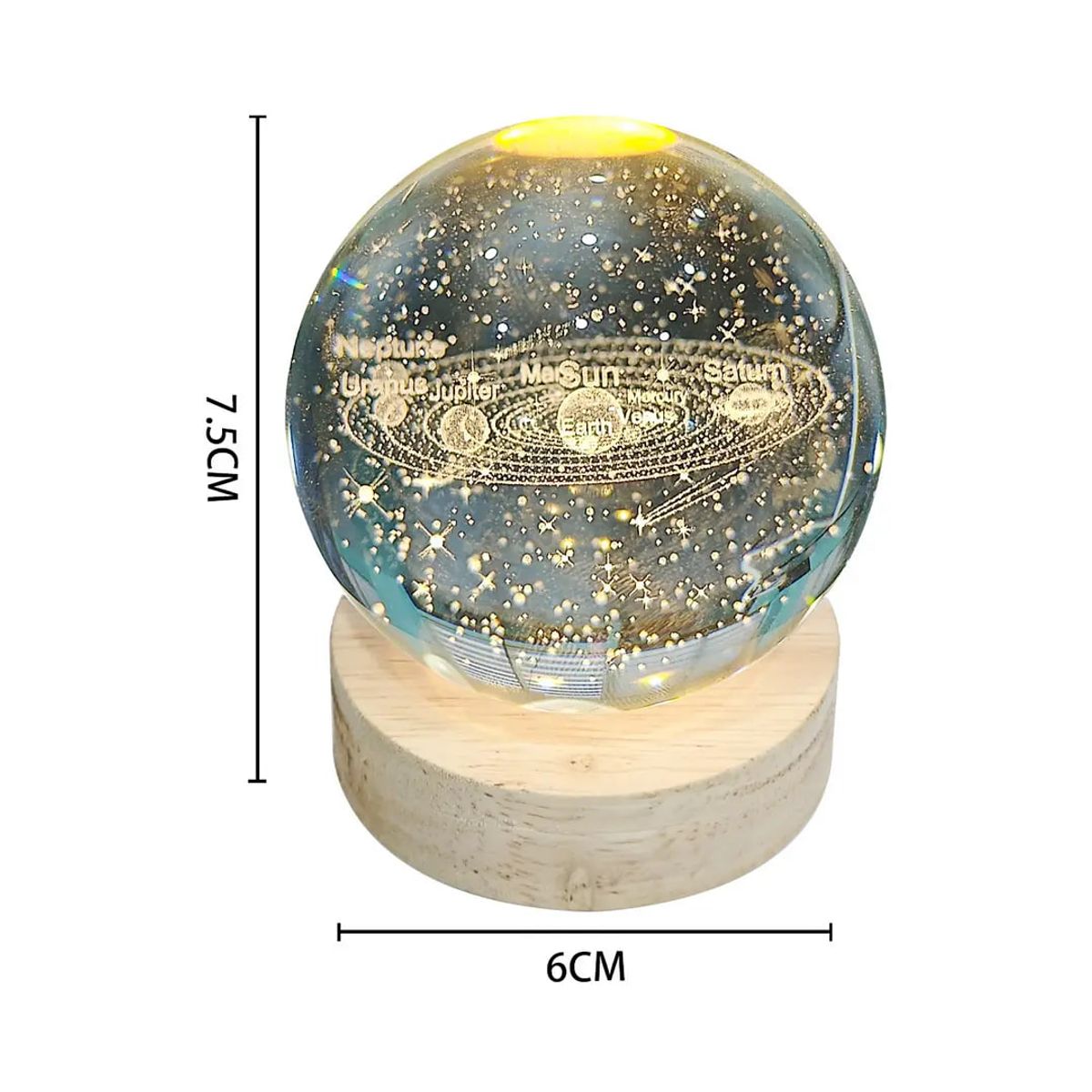 TOPSOC - Lámpara Esfera Led Sistema Solar 8cm
