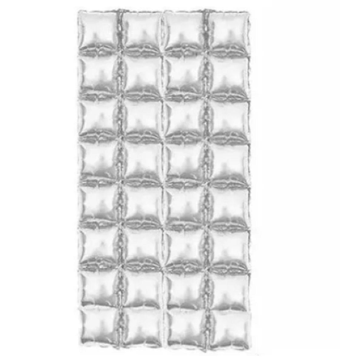 GENERICO - Pack De 3 Cortinas Plateadas Globos Cuadrados Decoración