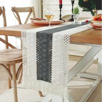 Camino De Mesa Algodon Yute Etnico Mantel De Centro 180x30cm