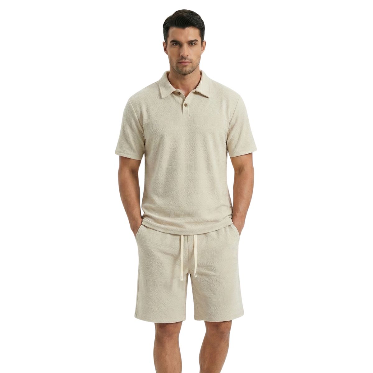 D'JOE - Conjunto Polo Y Short Hombre Estilo Urbano Verano Mónaco