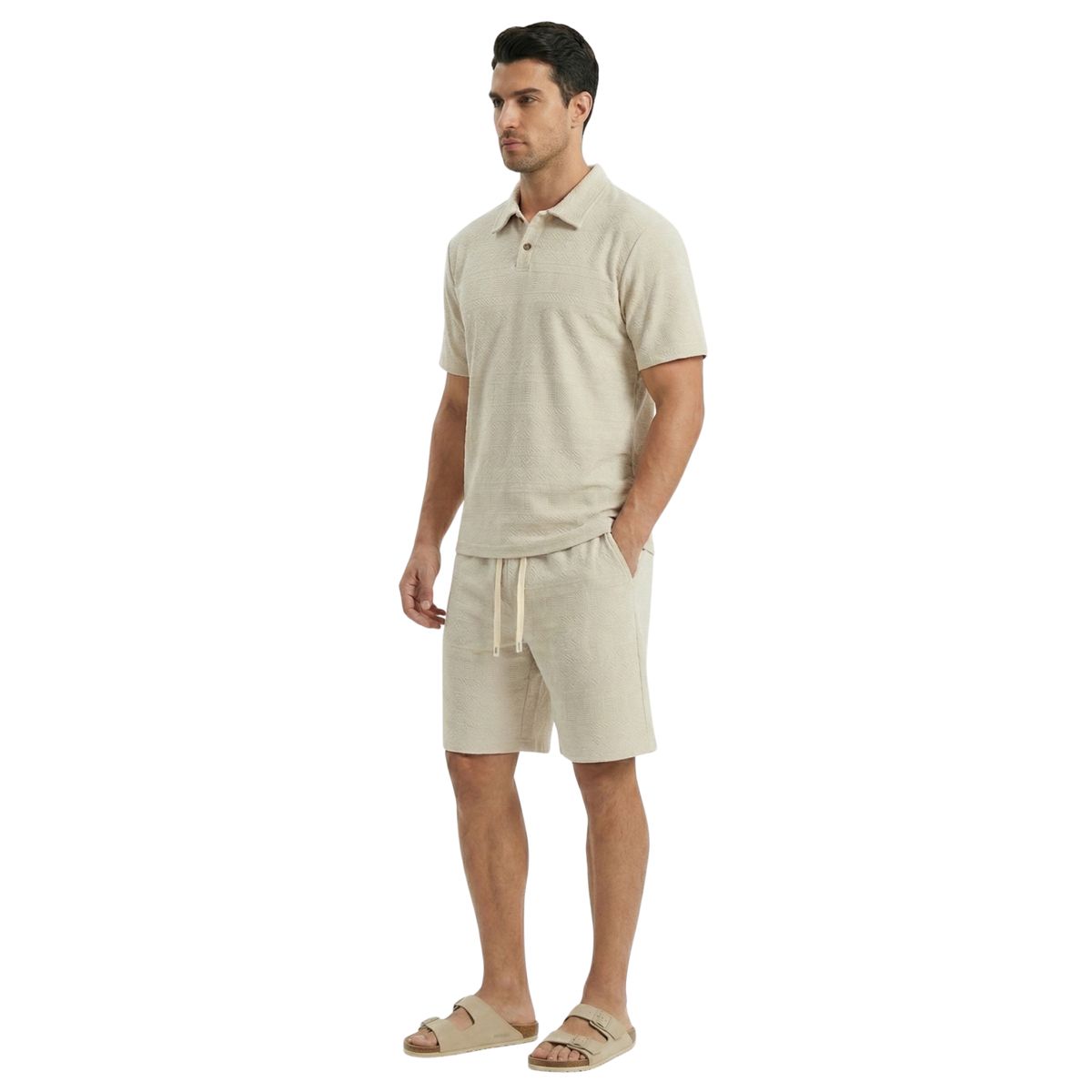 D'JOE - Conjunto Polo Y Short Hombre Estilo Urbano Verano Mónaco