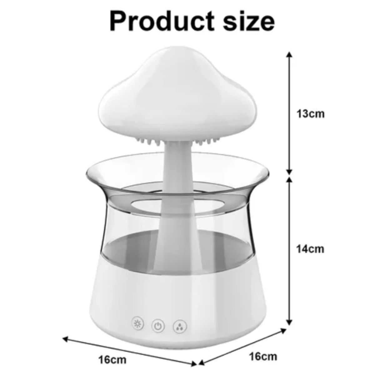 GENERICO - Humidificador De Nube De Lluvia Gotas De Agua Luz Nocturna